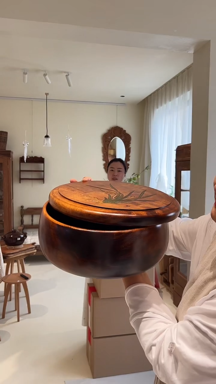 茶道摆件0000福利品不退不换 黄金木茶仓6718