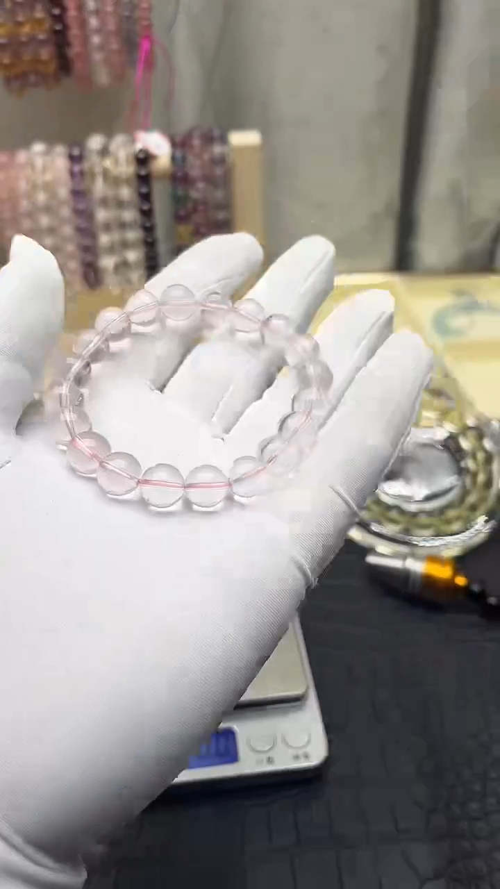 无非金属粉水晶手链