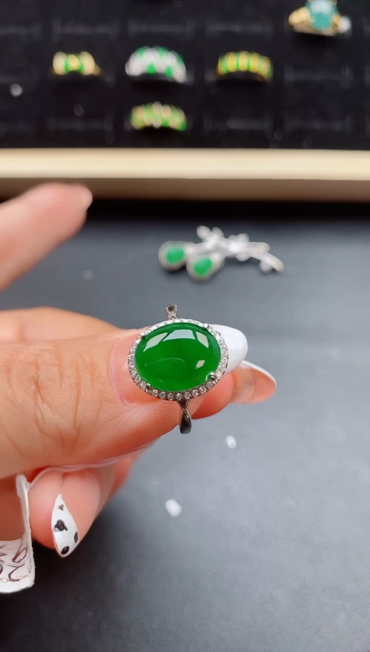 【闪购商品】翡翠戒指银S925镶嵌321321