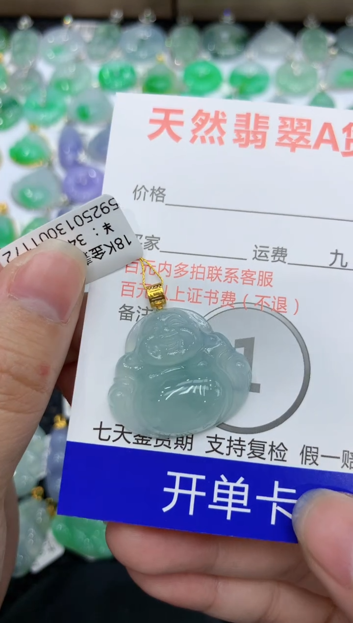 【闪购商品】翡翠颈饰18K金镶嵌 111111111111