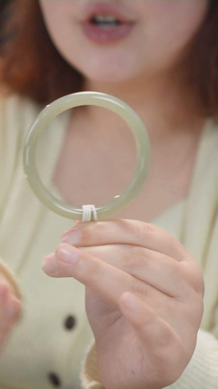 【闪购商品】和田玉手镯未镶嵌22【柚子来啦】和田玉拍一发一57