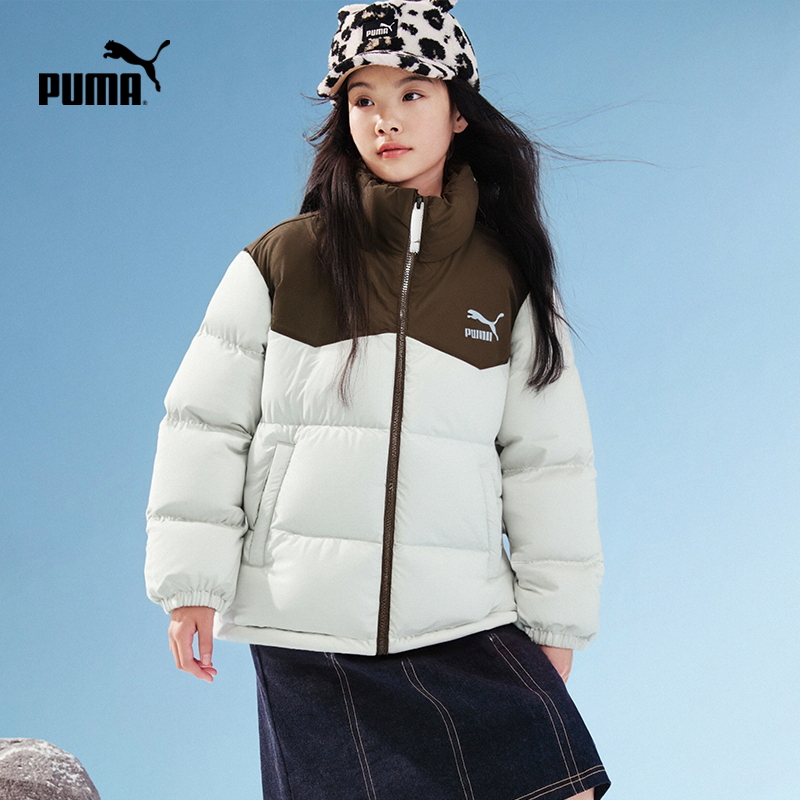PUMA彪马正品新款儿童冬季迷彩羽绒服立领保暖休闲353424107202