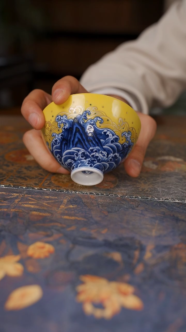 【闪购商品】杯水造江崖海水鸡心杯