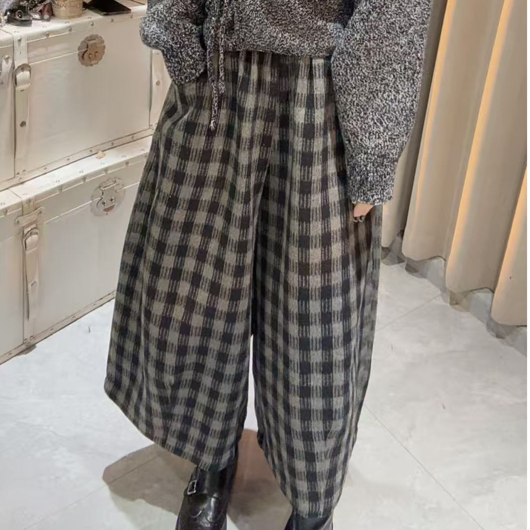 HUIHUI 百搭显瘦八分格子裤·