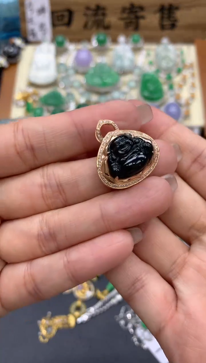 【闪购商品】翡翠颈饰18K金镶嵌344-中国好珍宝