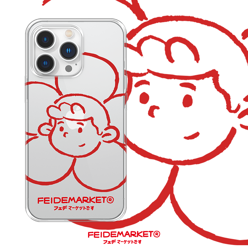 FeiDe Market 主理人合作 - 得儿红线条-适用苹果iPhone14-16系列