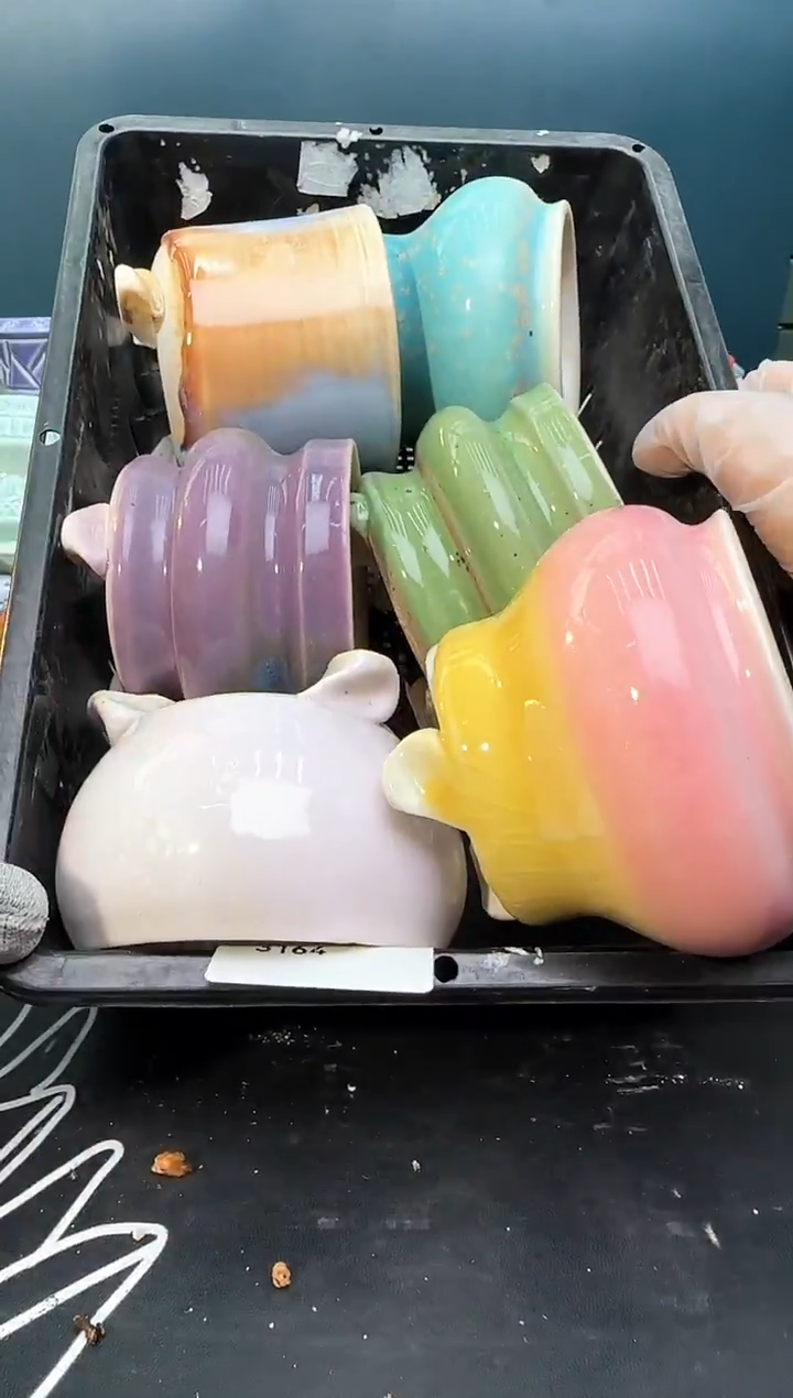3  164小水墨盆 6个 默认微瑕