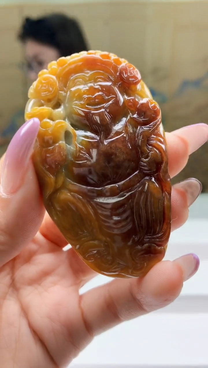 【闪购商品】定制翡翠未镶嵌5156ty-毛货挂件179