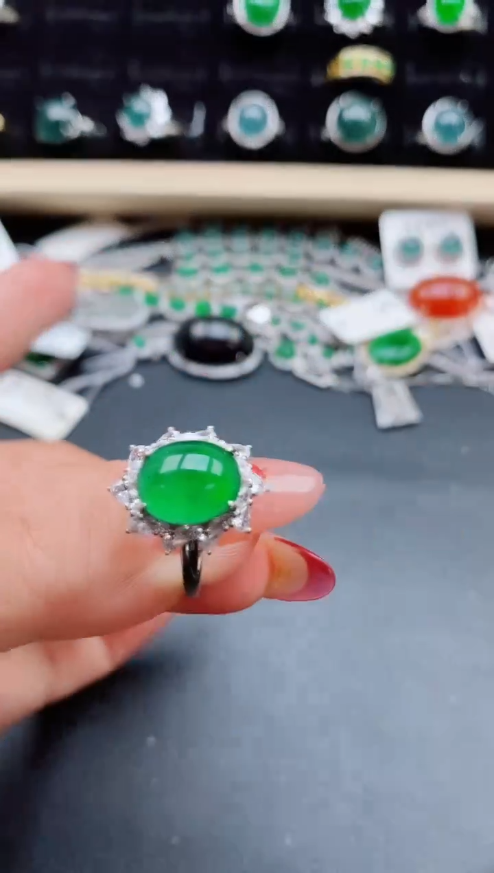 【闪购商品】翡翠戒指银S925镶嵌21321312