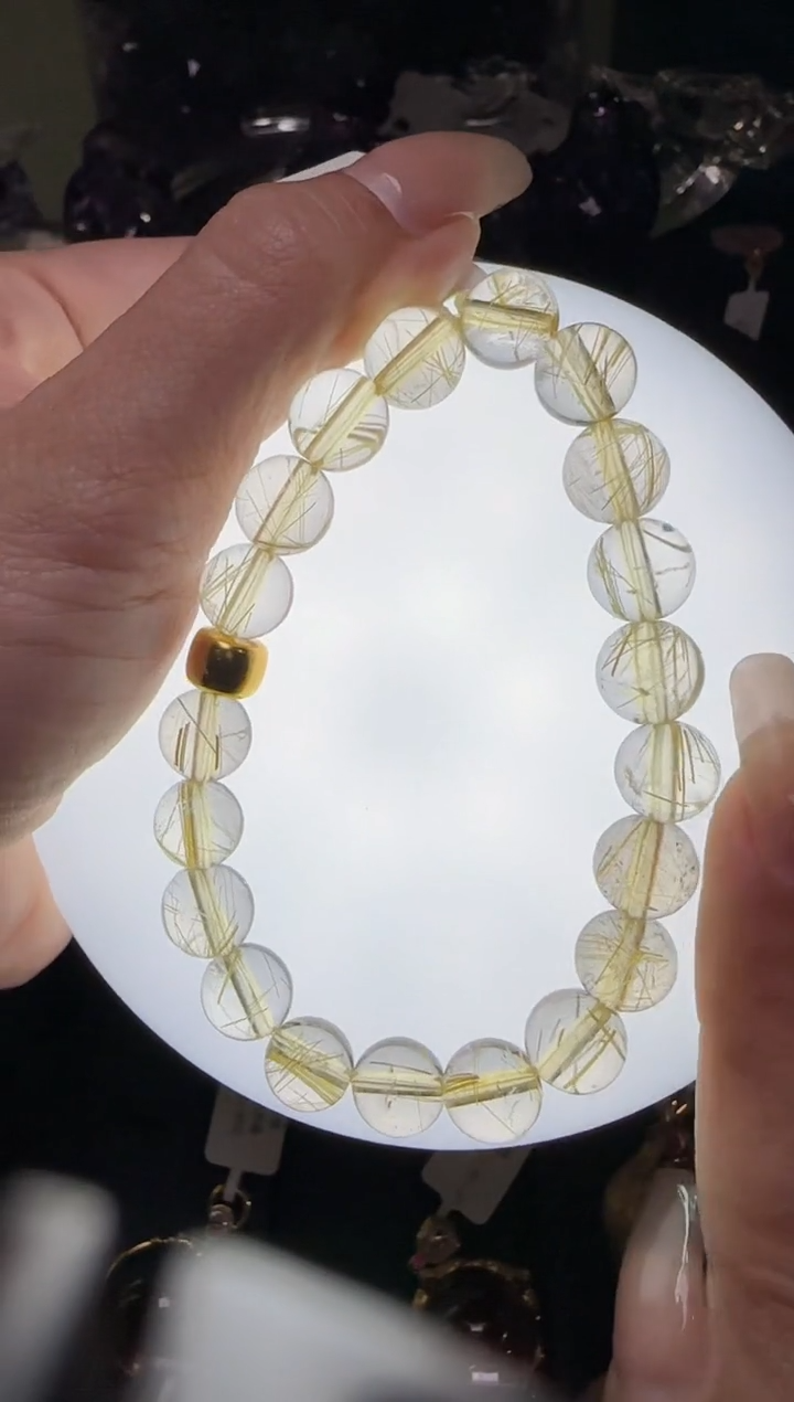 【闪购商品】水晶手串未镶嵌18K钛晶正气道手串Z24200成