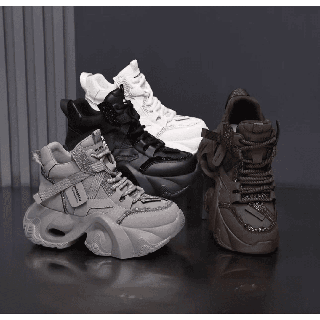 永增高6cm新款透气厚底百搭网红运动休闲增高慢跑老爹女鞋休闲鞋