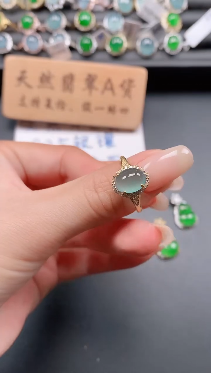 银S925镶嵌戒指翡翠1111