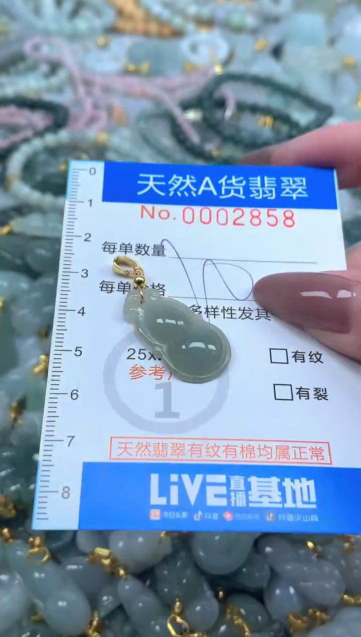 颈饰未镶嵌翡翠净货挂件-2858