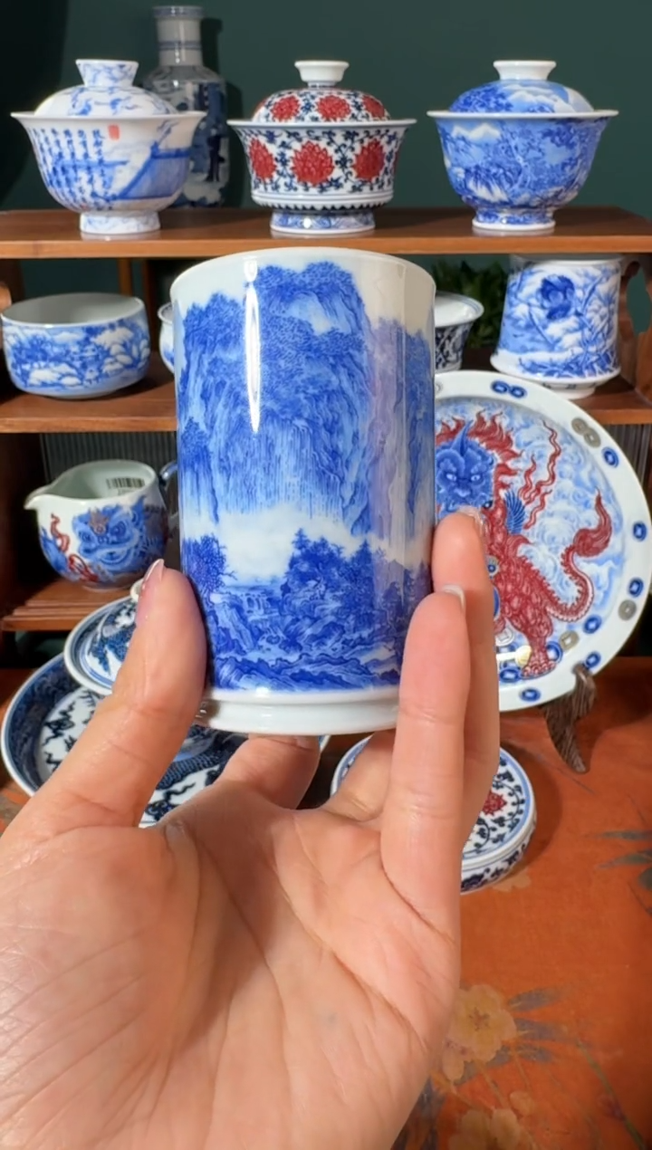 【闪购商品】杯云山片玉山水直口杯