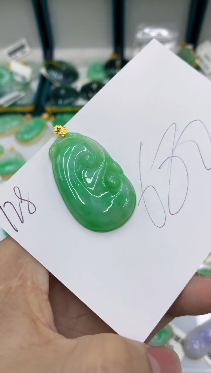 【闪购商品】翡翠颈饰18K金镶嵌号链接111111