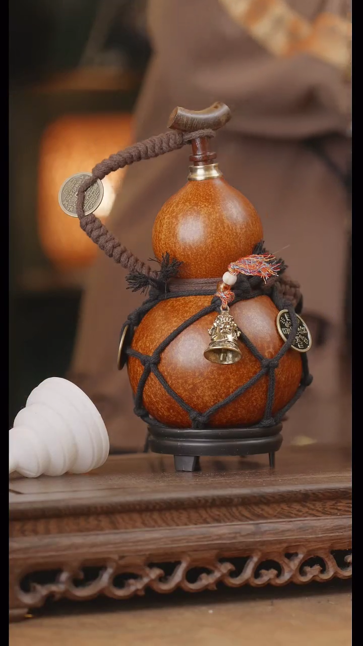 【闪购商品】346号精品天然大漆工艺防渗内胆酒葫芦~