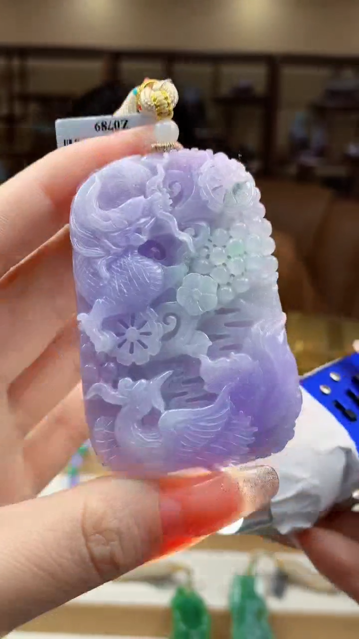 【闪购商品】定制翡翠未镶嵌1002ry-毛货挂件