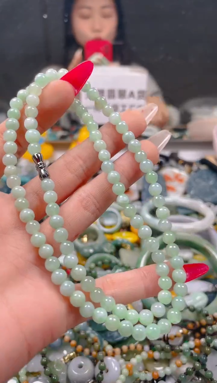 【闪购商品】翡翠颈饰未镶嵌5MM/V/翡翠A货一图一物