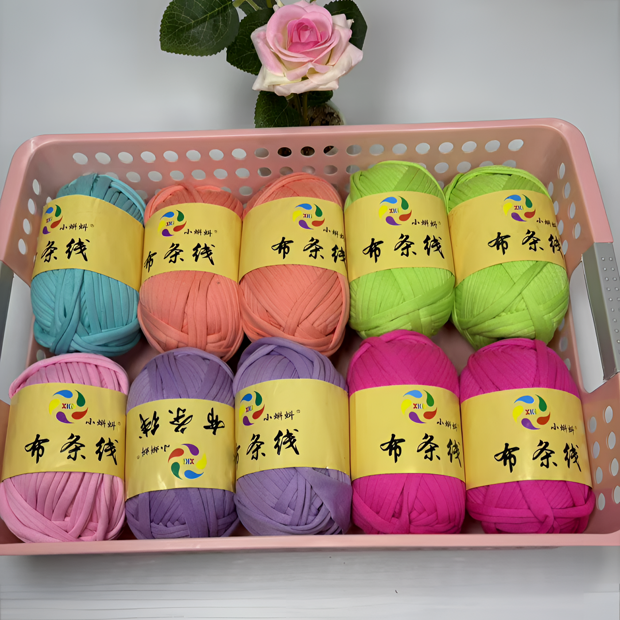 【套装线到手10团】小蝌蚪高弹力布条线+家用传统绣花手工编织材料