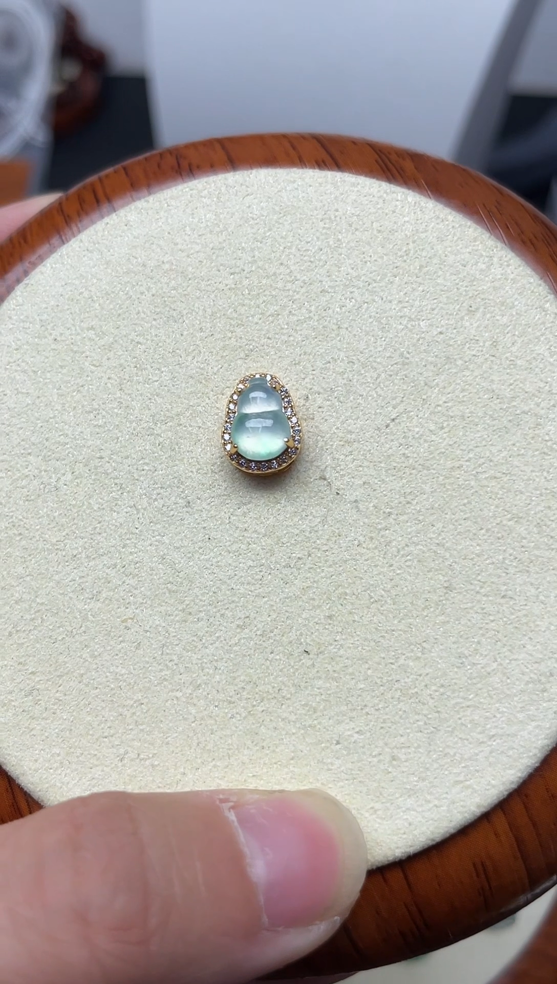 颈饰银S925镶嵌翡翠（7号链接）纯天然A货缅甸翡翠葫芦潘拉拉