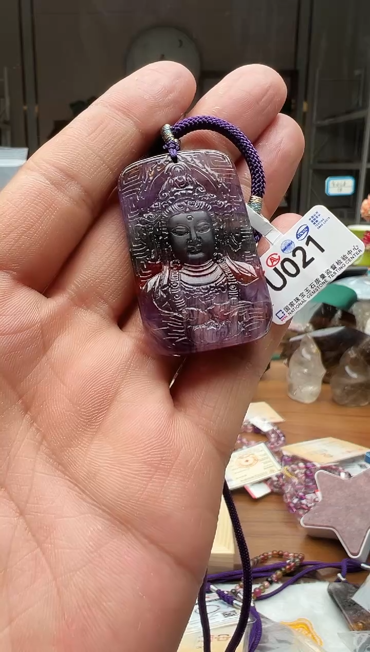 【闪购商品】水晶颈饰未镶嵌u021 四色极光吊坠