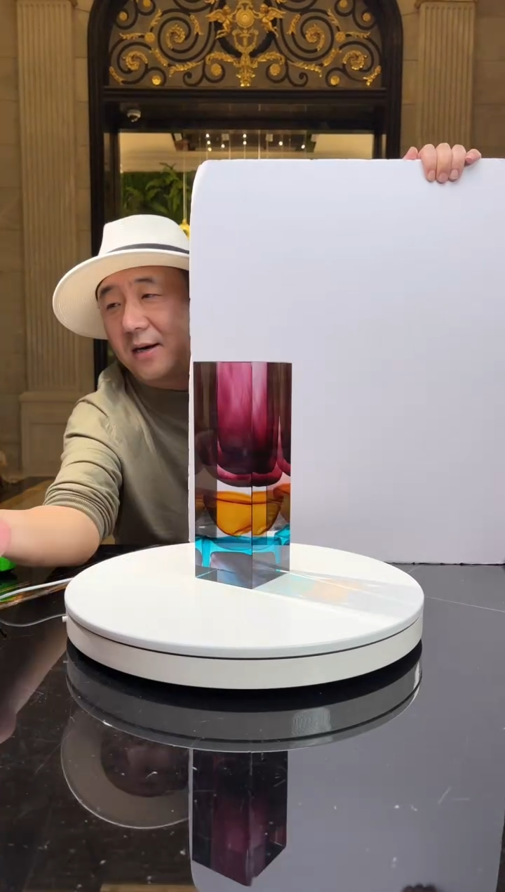 【闪购商品】摆件AJ05696金红茶金色艺术琉璃摆件