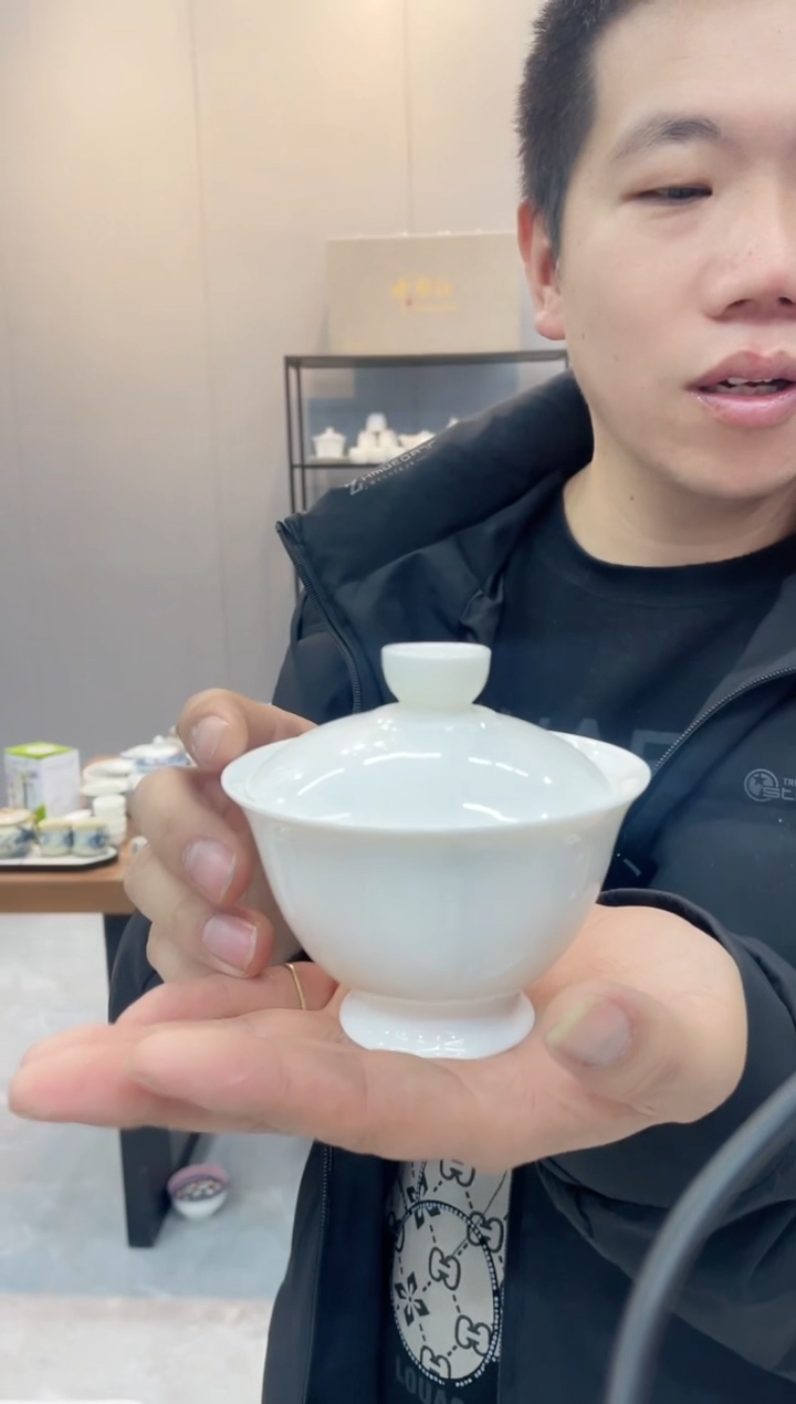 【闪购商品】【瓷心匠物】直播福利10.4号盖碗润白瓷