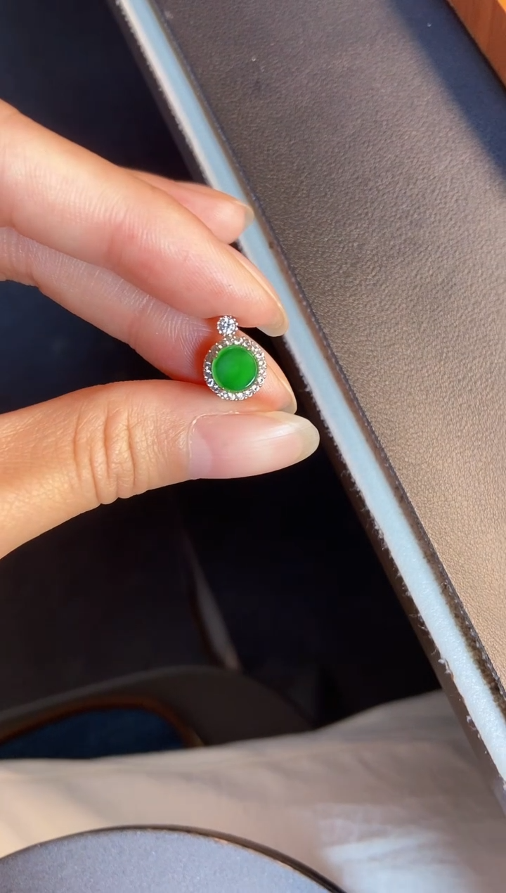 吊坠(不含链)银S925镶嵌翡翠1