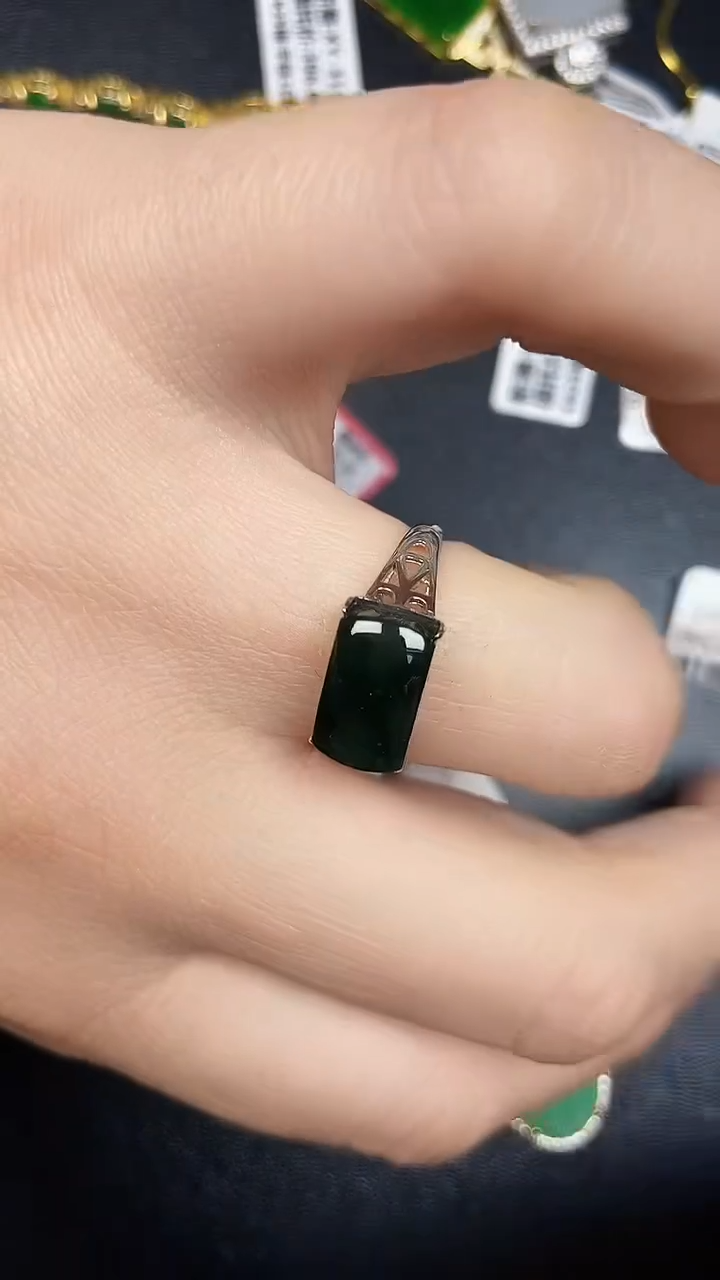 银S925镶嵌戒指翡翠2510