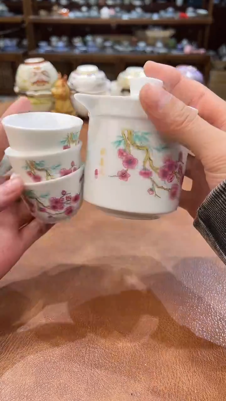 真的很便宜会开片的旅行茶具