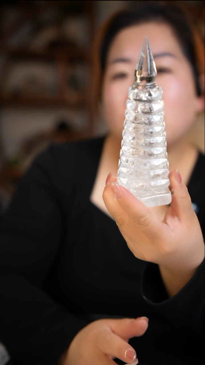 未镶嵌珠宝半成品水晶白水晶文昌塔D60
