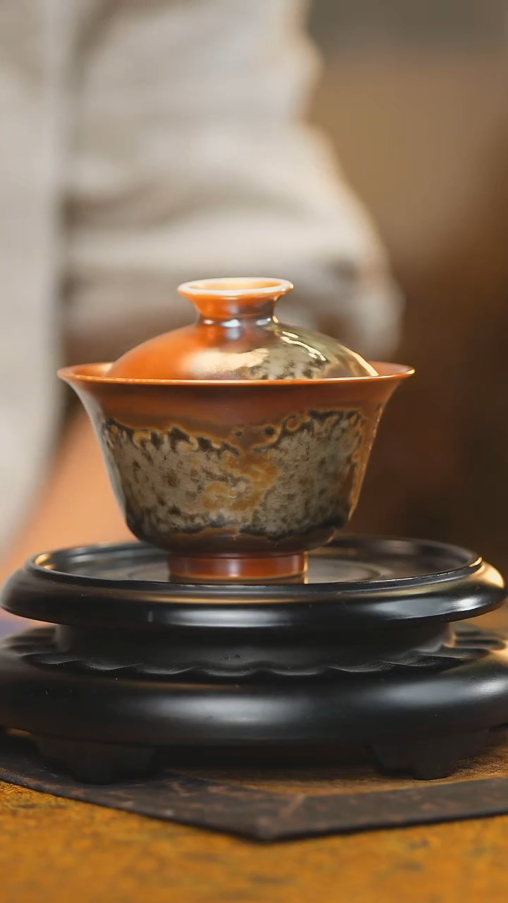 36柴房陶瓷原创盖碗