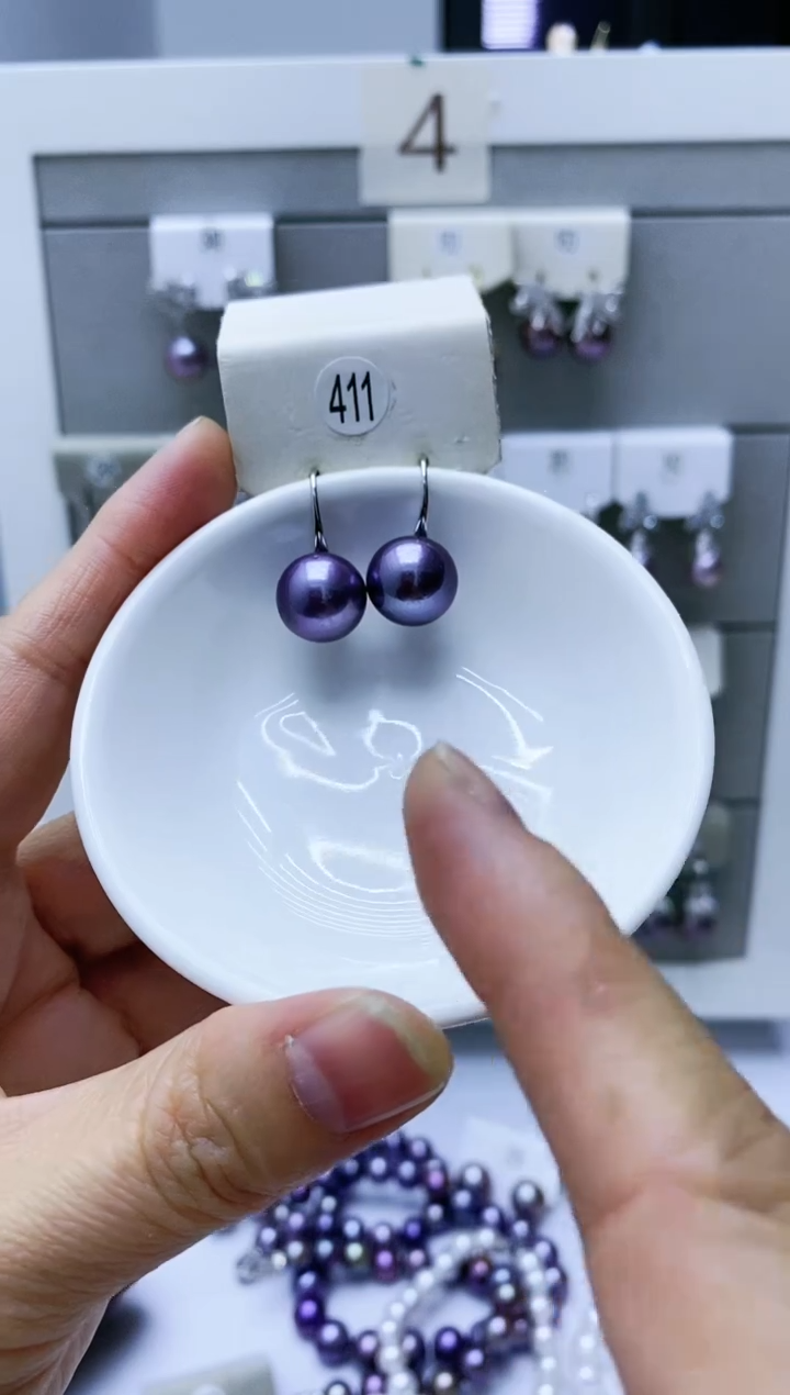 【闪购商品】淡水珍珠耳饰银S925镶嵌411