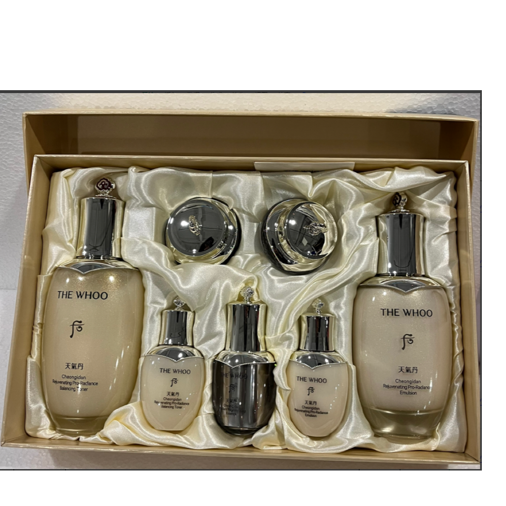 whoo后天气丹花献光彩紧颜系列礼盒7件套（333ml）专柜版