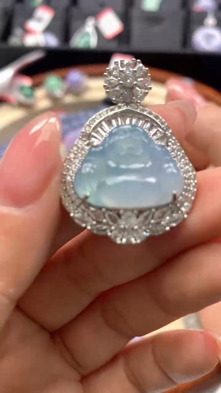 【闪购商品】翡翠颈饰银S925镶嵌吊坠