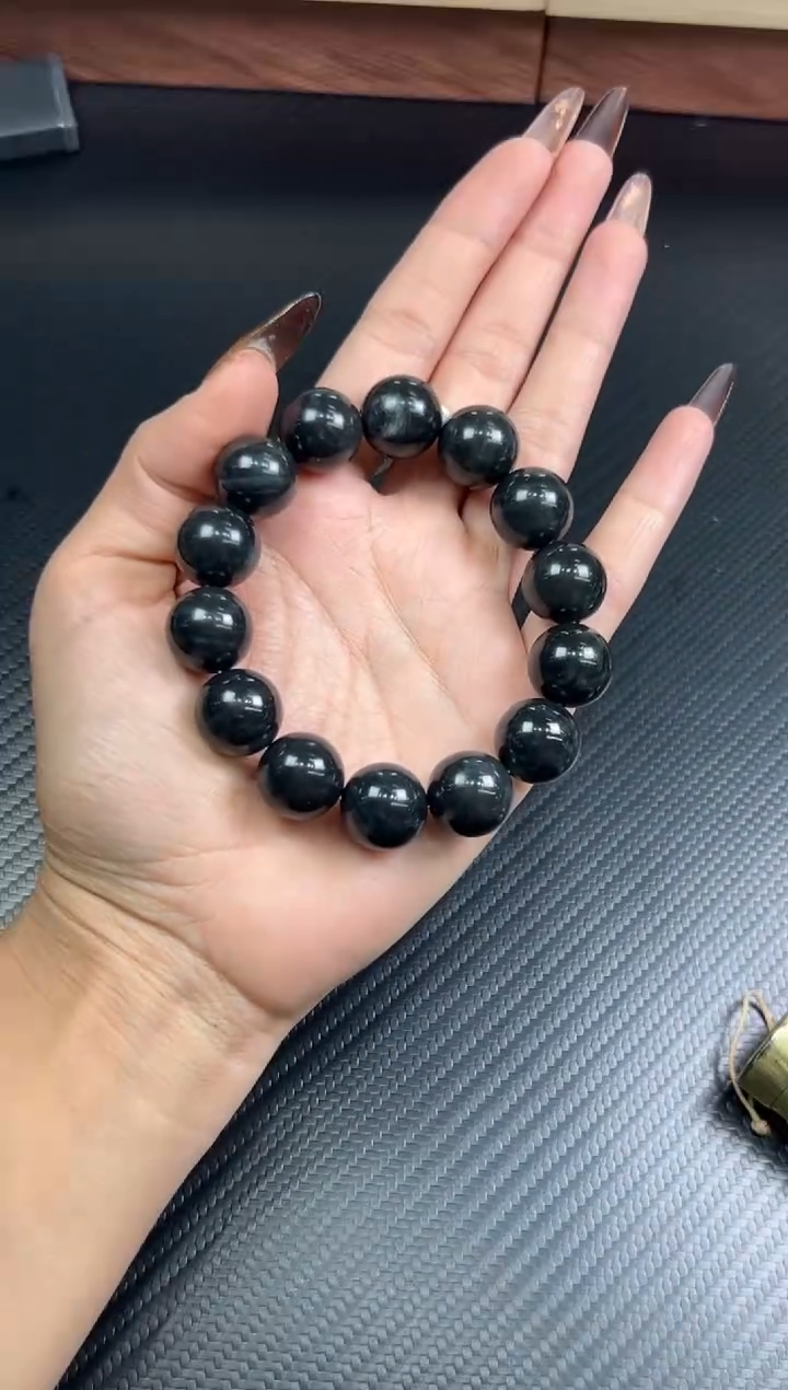 未镶嵌手串和田玉若羌毛毛矿微色差卡16