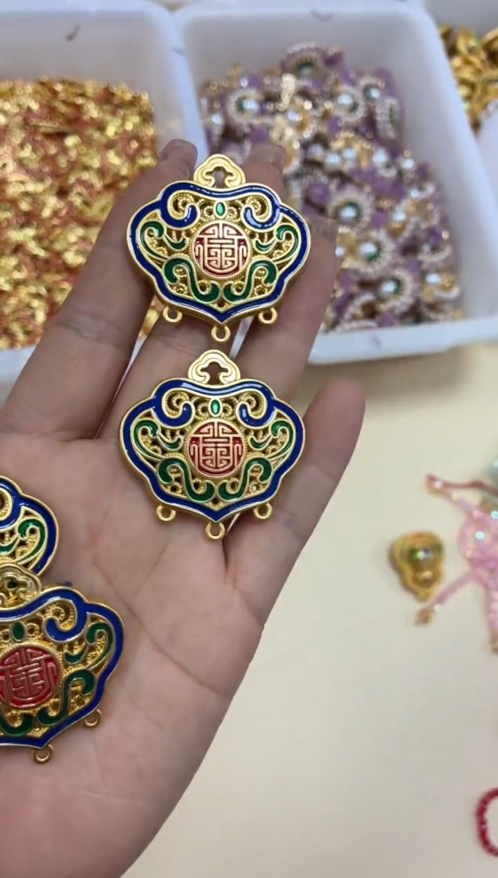 锌合金1615同心锁配件2个金色