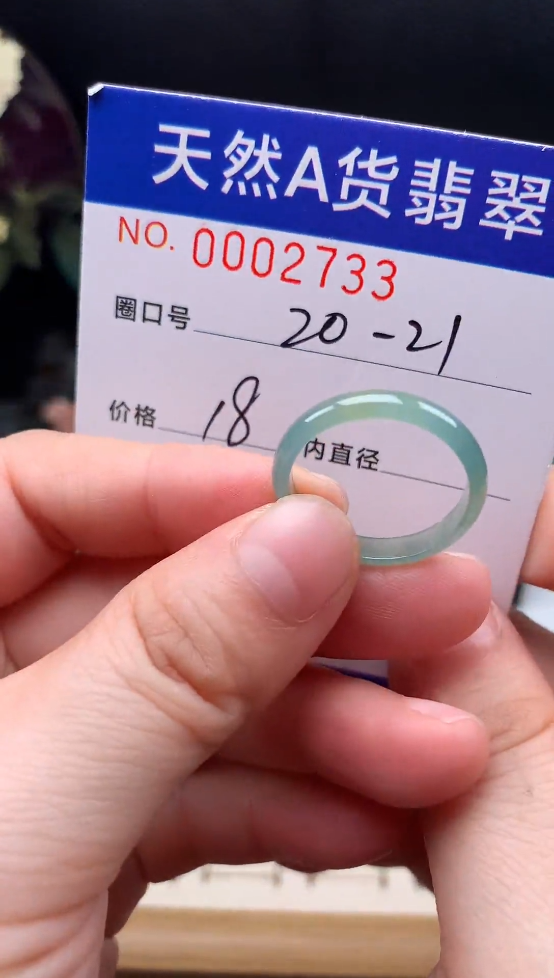 未镶嵌戒指翡翠20-21#