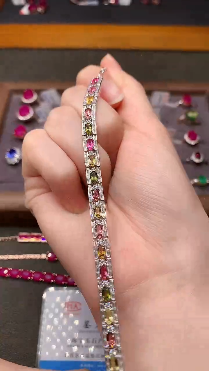 【闪购商品】碧玺手链银S925镶嵌.....