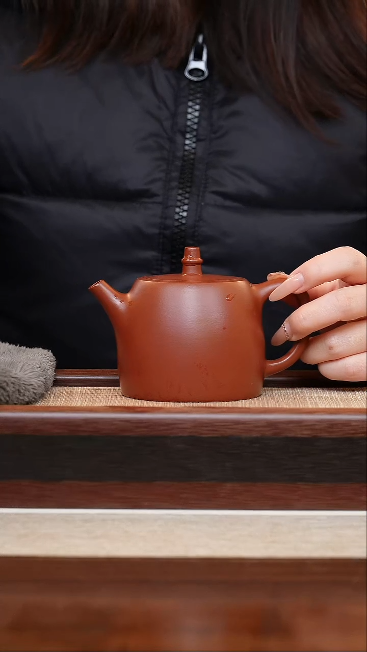 朱泥汉铎220cc宜兴手工紫砂壶