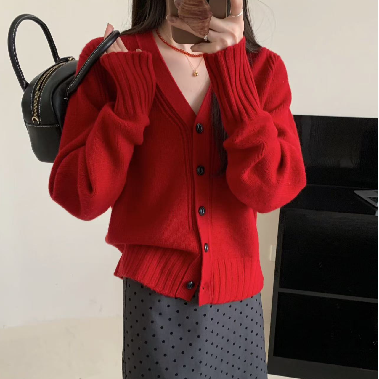 2025春[8811]无缝一体v领开衫