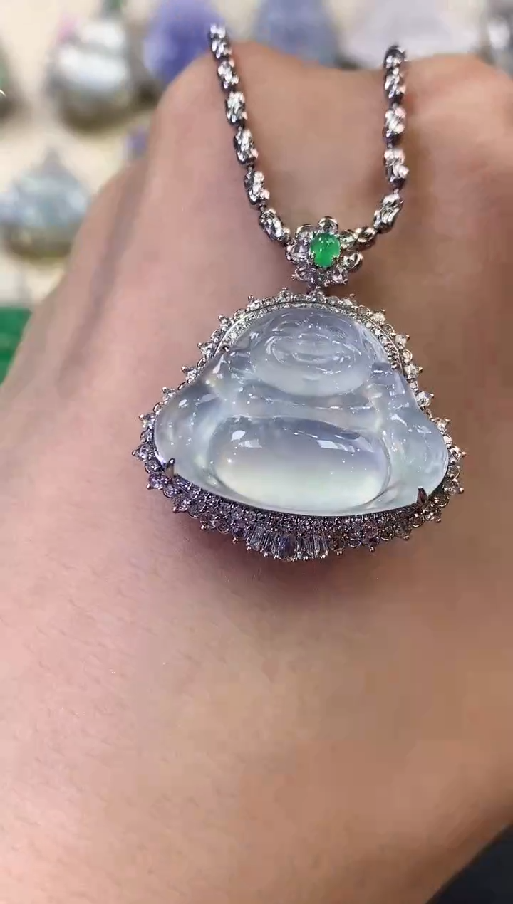 【闪购商品】翡翠吊坠(不含链)18K金镶嵌 C15