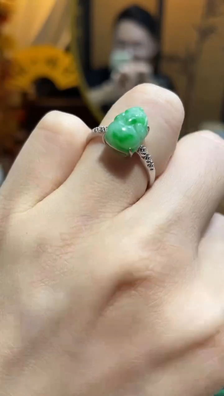 颈饰未镶嵌翡翠戒指