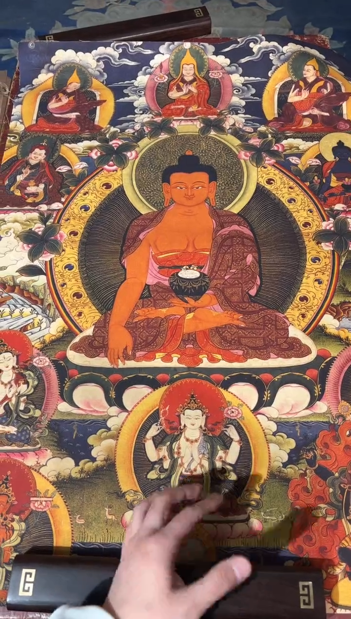 卷轴画龙妹的唐卡tk16
