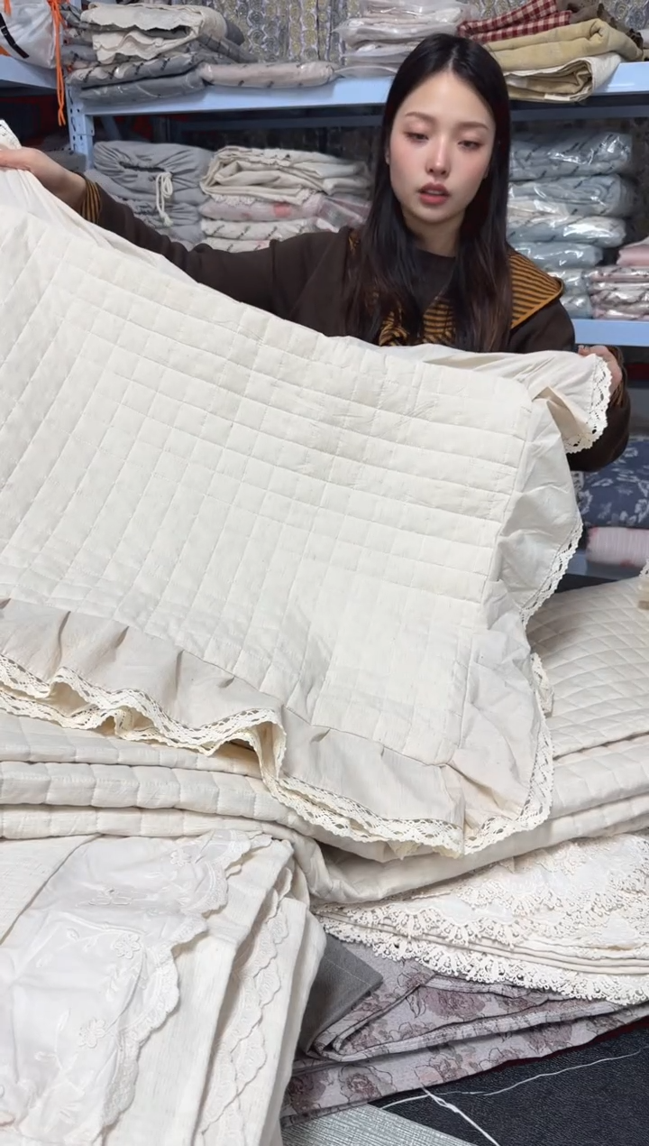 棉棉床盖三件套    