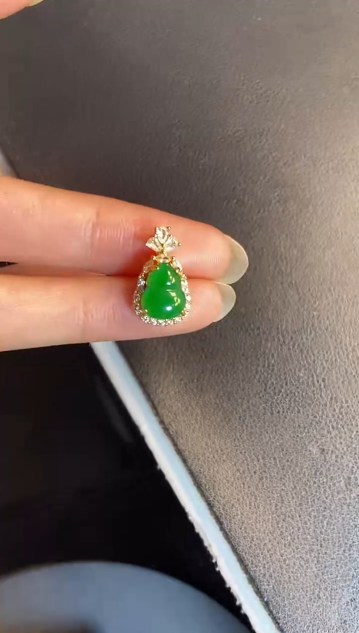 吊坠(不含链)银S925镶嵌翡翠1