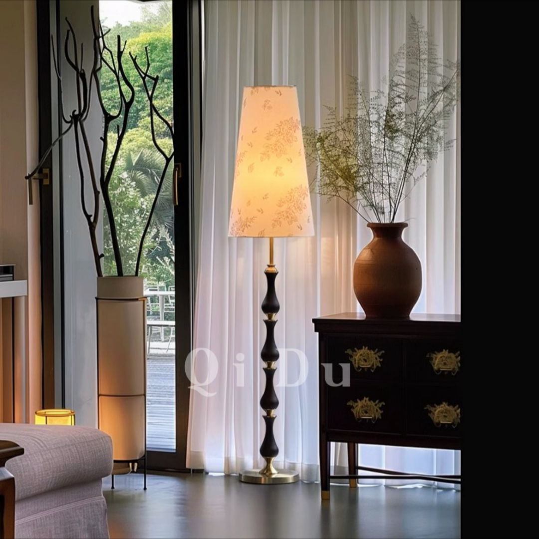 法式复古落地灯中古风客厅沙发旁边的角落灯美式侘寂风卧室床头灯