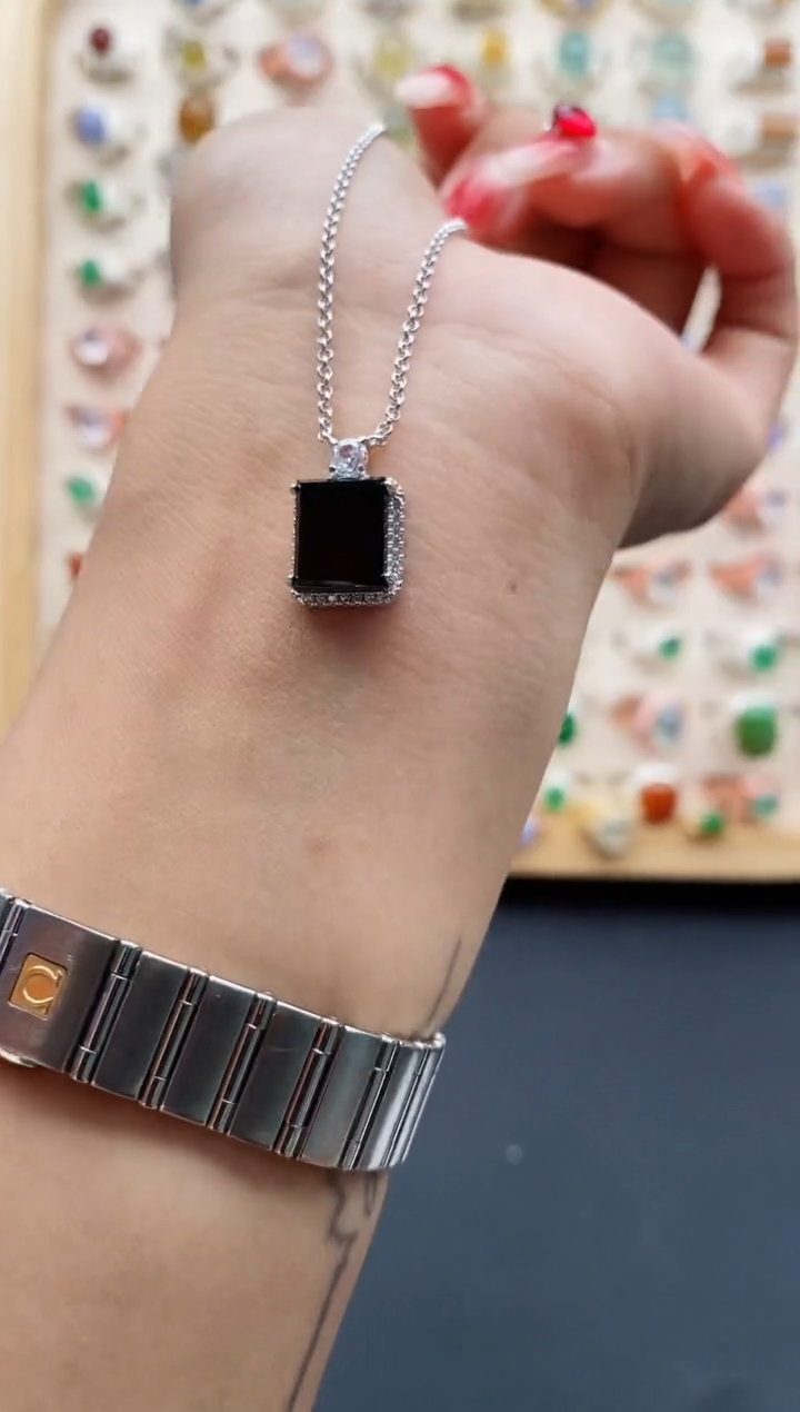 【闪购商品】翡翠戒指银S925镶嵌缅甸天然A货翡翠111 4+