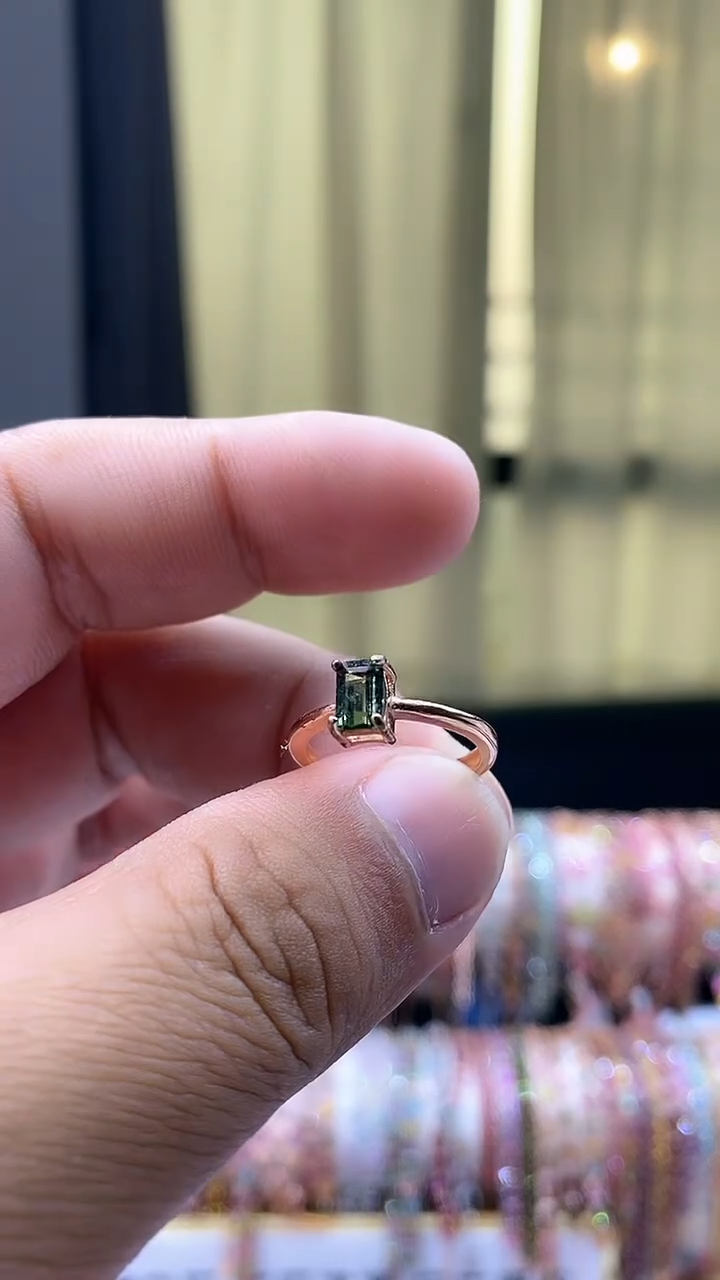 【闪购商品】碧玺戒指银S925镶嵌4545345435454