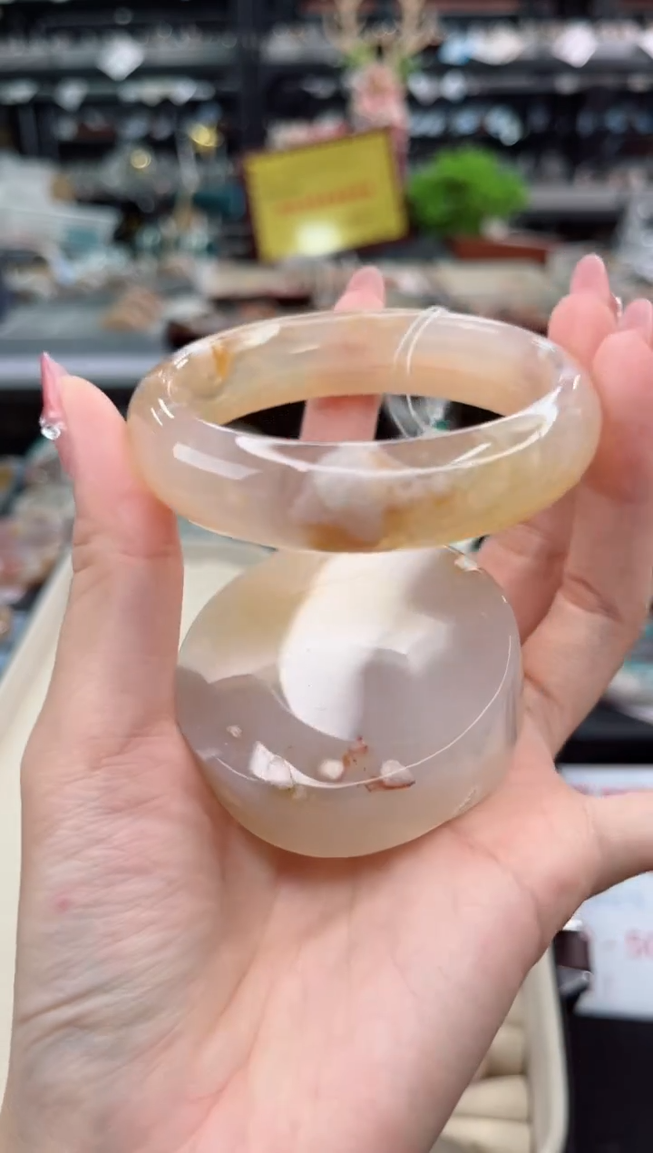 【闪购商品】石英质玉手镯未镶嵌57圈口（赠品镯心）3572294